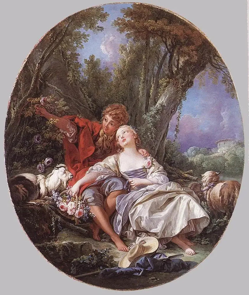 Pastore e pastorella a riposo - François Boucher