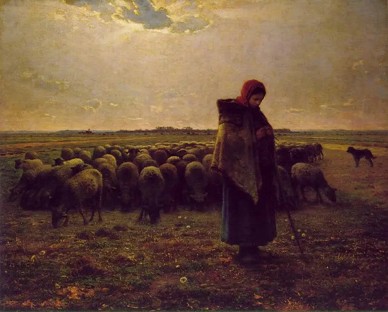 Bergère con il suo gregge - Jean-François Millet