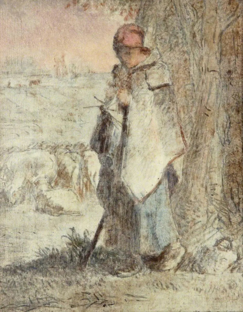 Bergère che lavora a maglia - Jean-François Millet