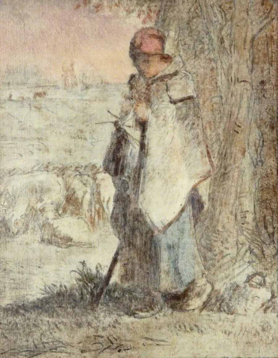 Bergère che lavora a maglia - Jean-François Millet