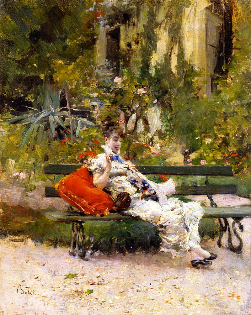 Berthe coud nel giardino - Giovanni Boldini