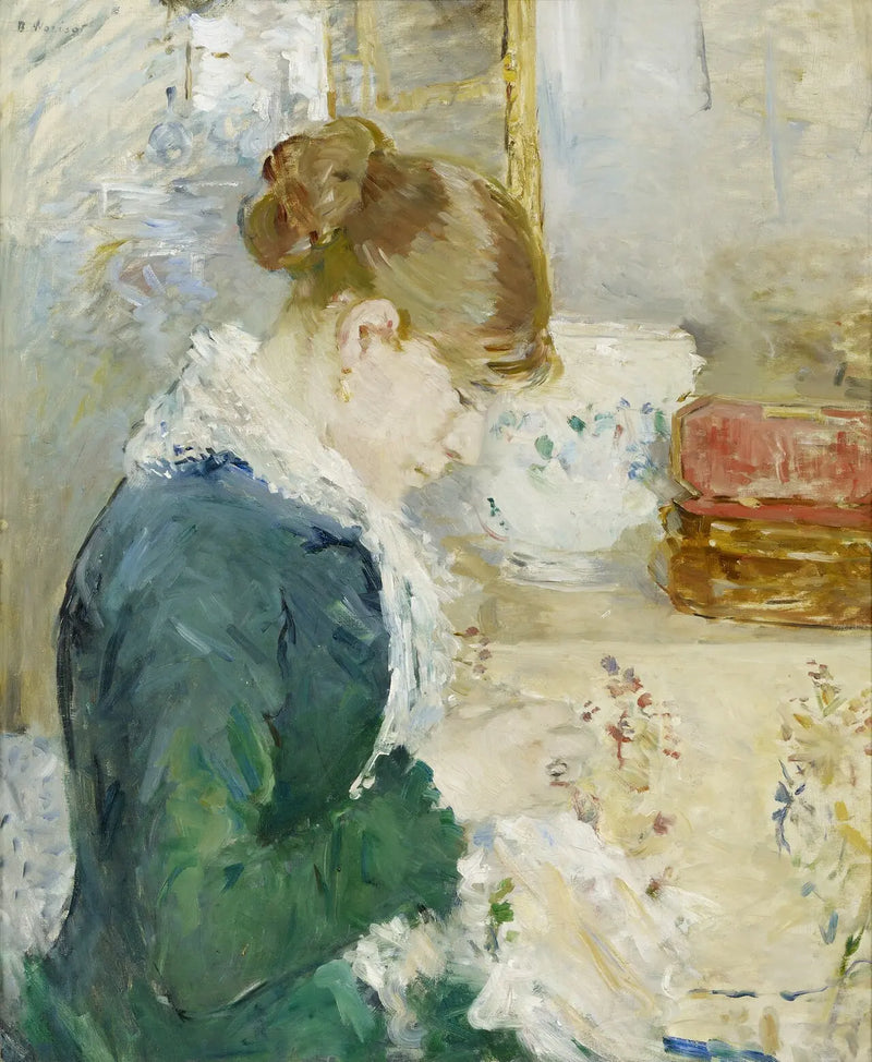 Femme cousant - Berthe Morisot