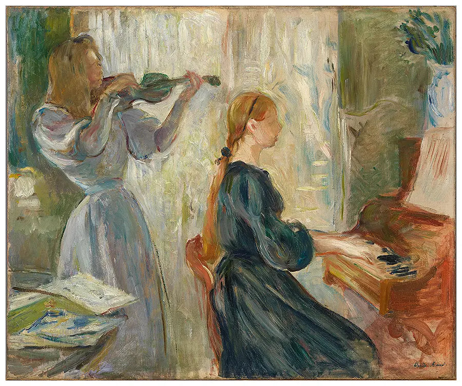 La Sonate de Mozart, peinture de Berthe Morisot