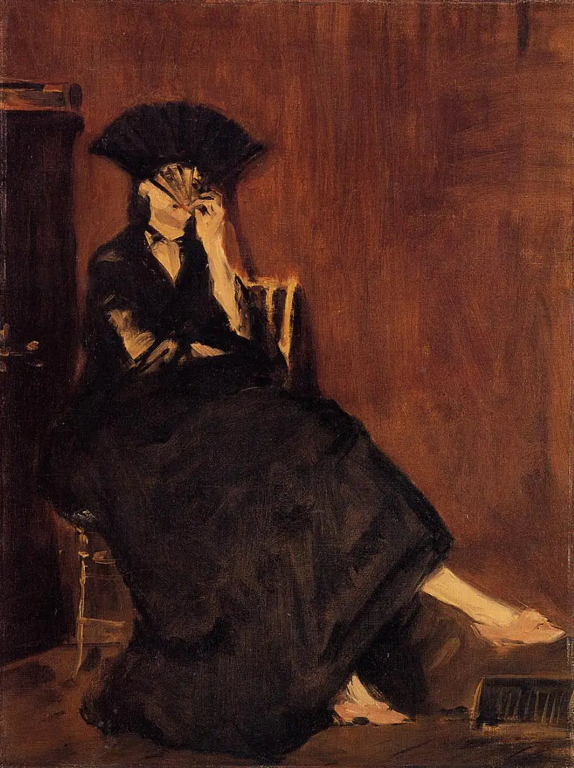 Berthe Morisot à l'éventail - Édouard Manet image 1 tableau peint à l’huile sur toile