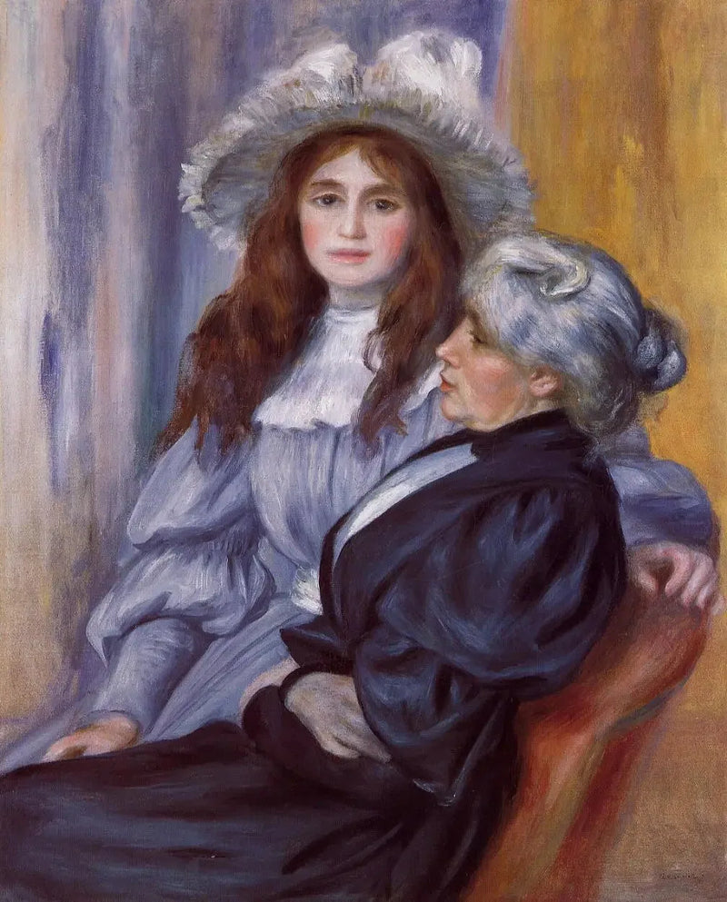 Berthe Morisot e sua figlia Julie Manet - Pierre-Auguste Renoir