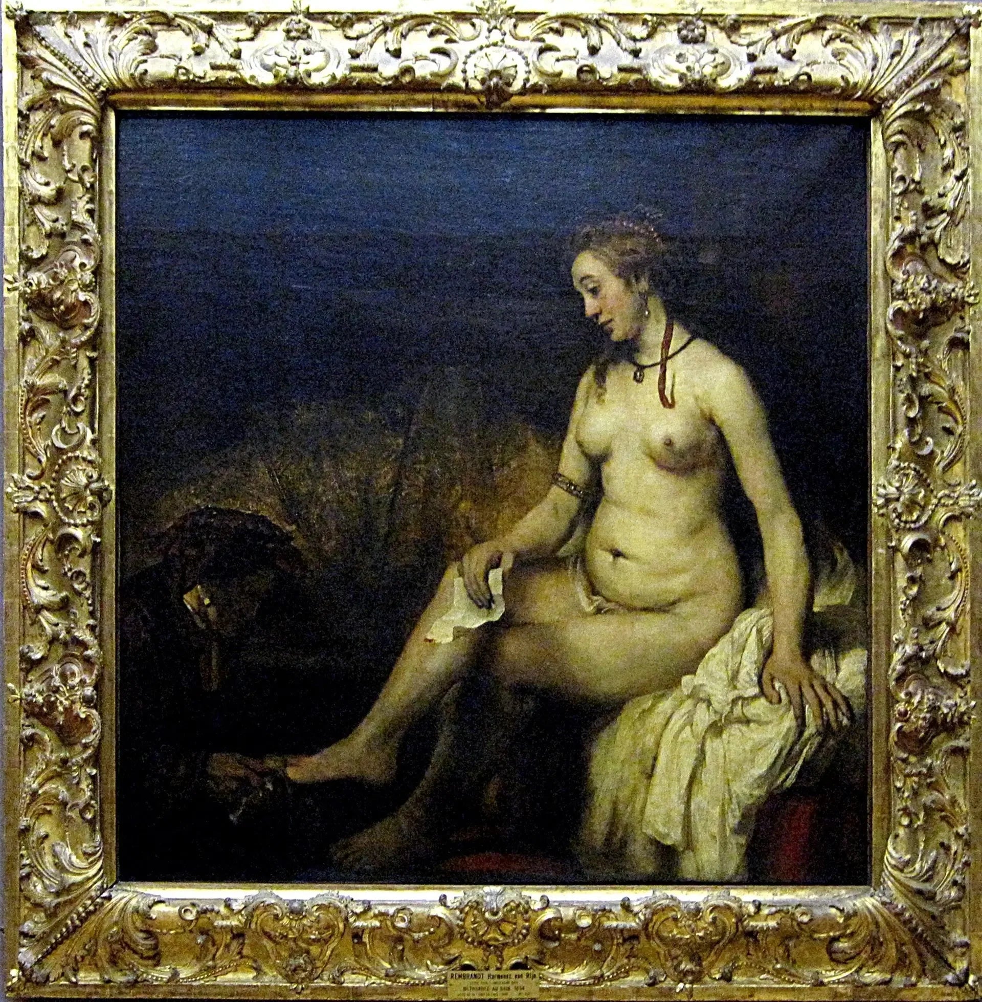 Bethsabée au bain locataire la lettre de David - Rembrandt image 2 tableau peint à l’huile sur toile