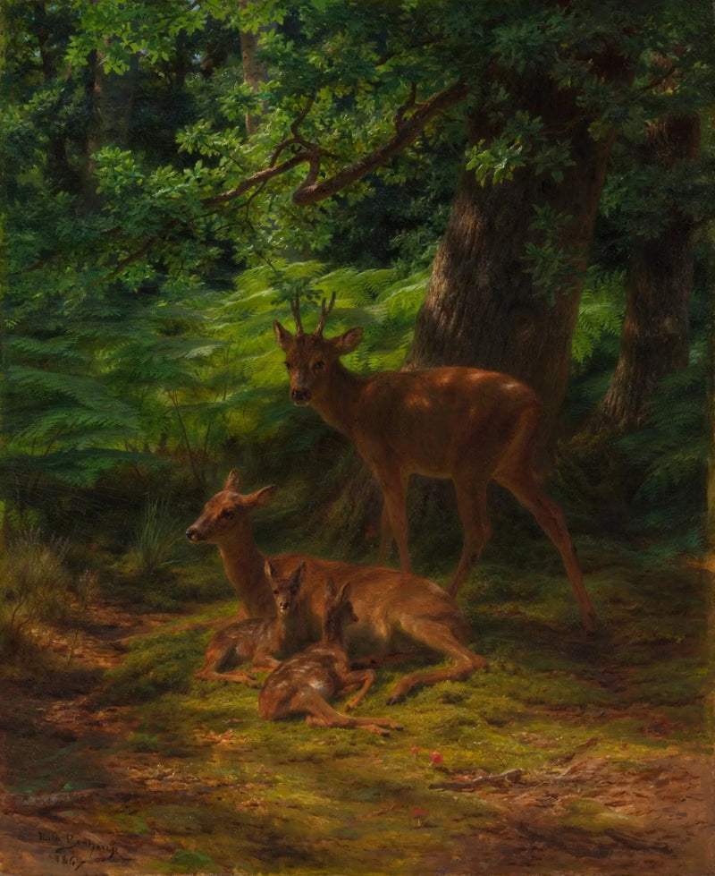 Cervo e cervi a riposo - Rosa Bonheur
