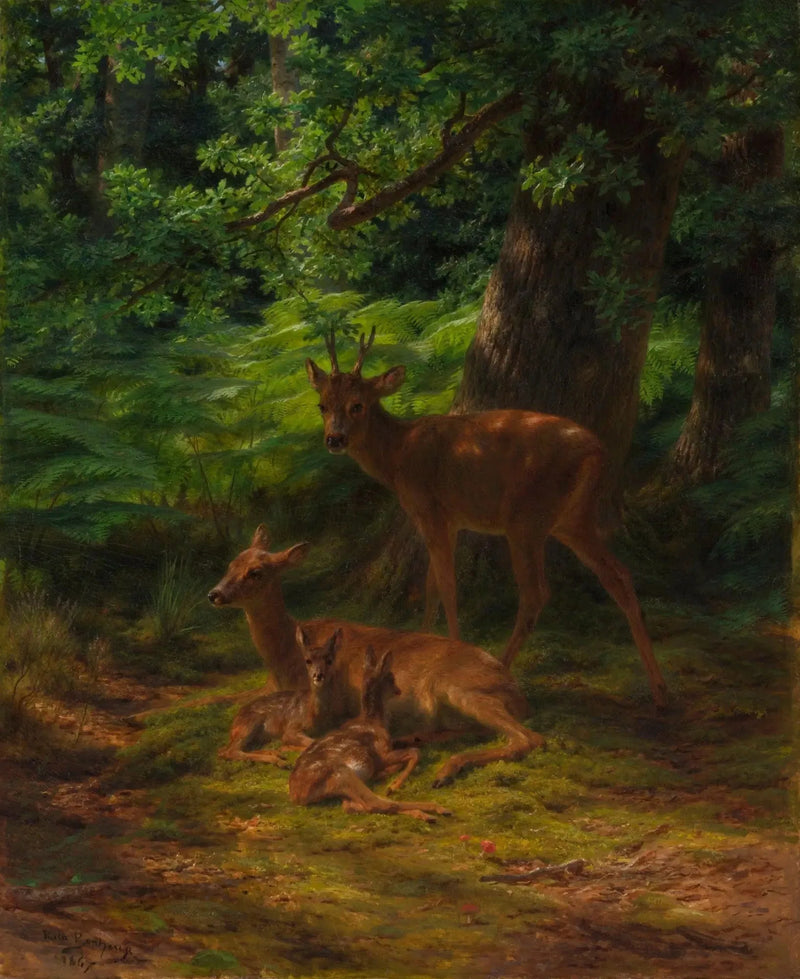 Cervo e cervi a riposo - Rosa Bonheur