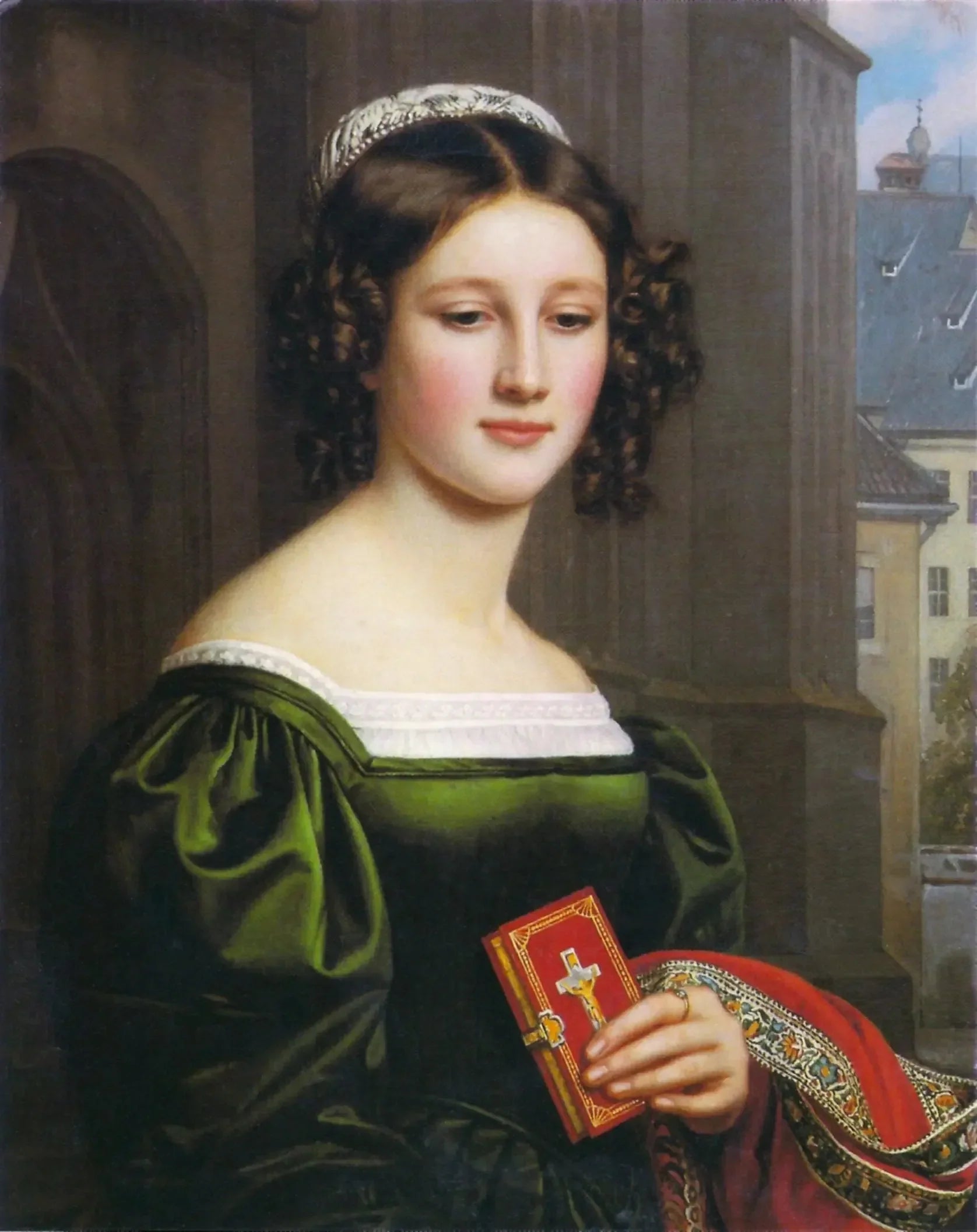 Bildnis der Anna Hillmayer - Joseph Karl Stieler image 1 reproduction d’œuvre d’art à l’huile