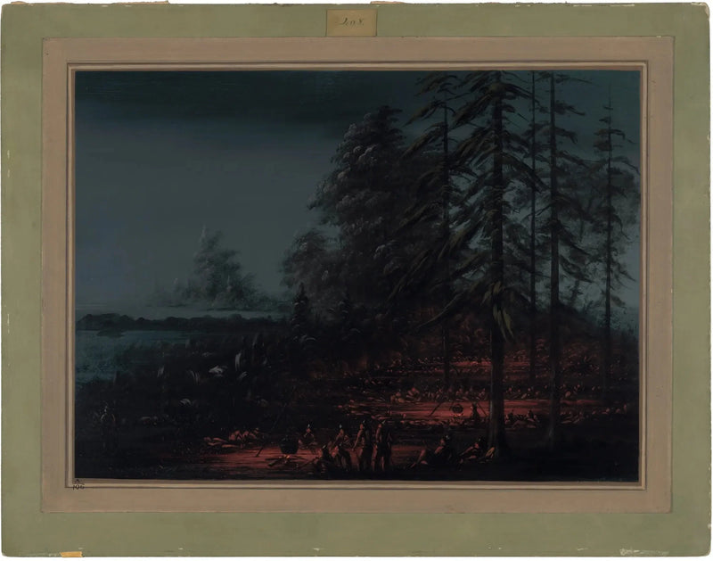 Accampamento di un gruppo di guerra Sioux - George Catlin