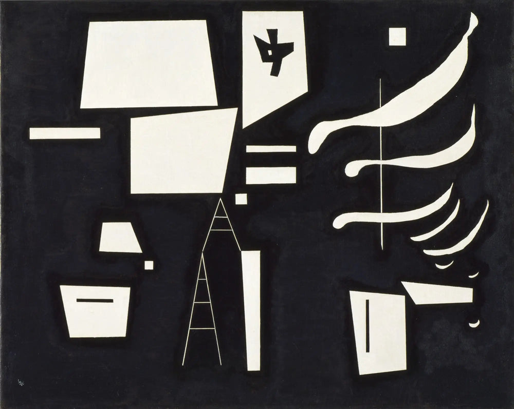 Reproduction du tableau « Blanc - Doux et dur - Vassily Kandinsky » par Alpha Reproduction en peinture à l’huile