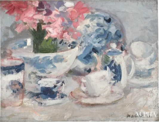 Blanc, rose et bleu - Francis Cadell - Reproductions de tableaux et peintures haut de gamme