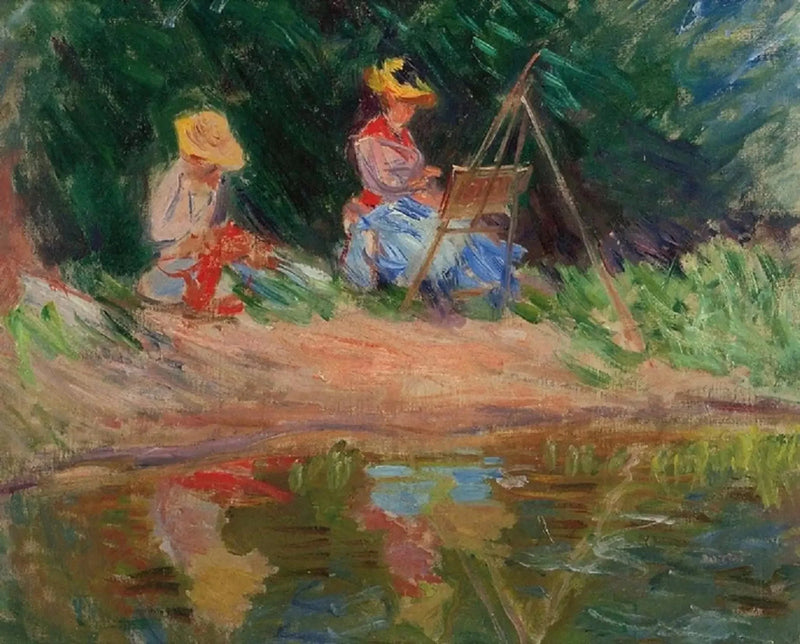 Quadro Blanche Monet con Suzanne W1149 - Claude Monet
