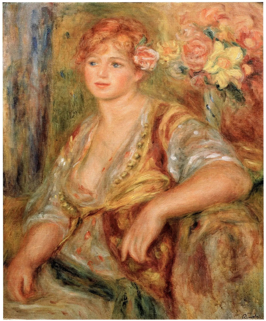 Bionda con la rosa - Pierre-Auguste Renoir