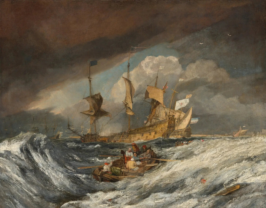 Barche che trasportano ancore ai vascelli olandesi - J. M. W. Turner
