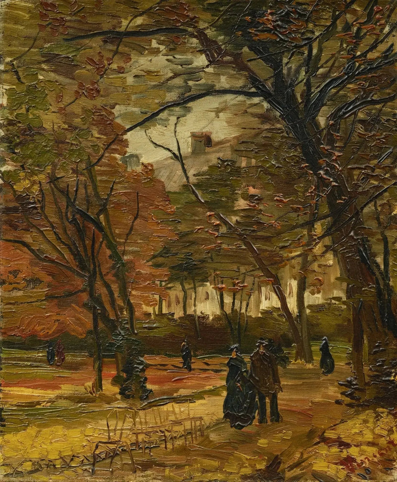 Bois de Boulogne con passanti - Vincent van Gogh