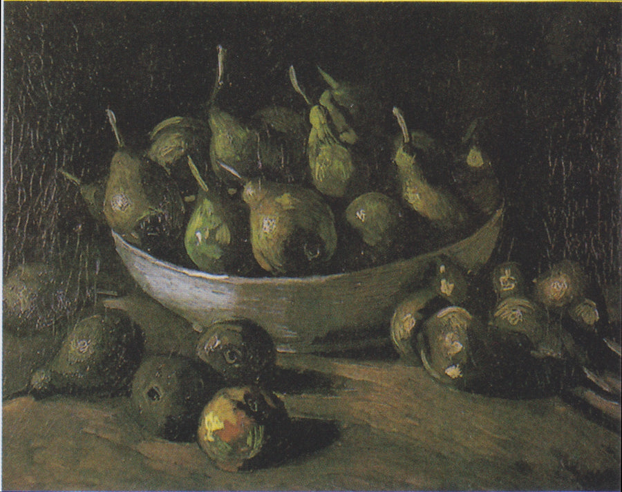 Natura morta con una ciotola di pietra e delle pere - Vincent van Gogh