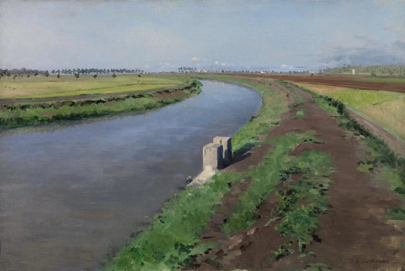 Bordo del canale, vicino a Napoli - Gustave Caillebotte