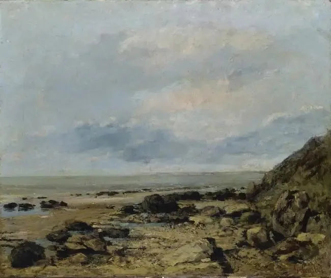 Bordo mare con scogli - Gustave Courbet