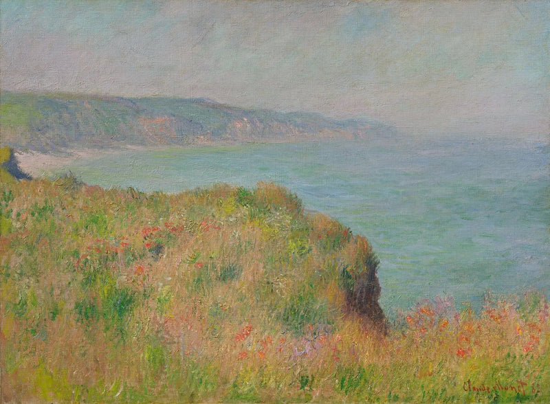 Bordo della scogliera a Pourville W752 - Claude Monet