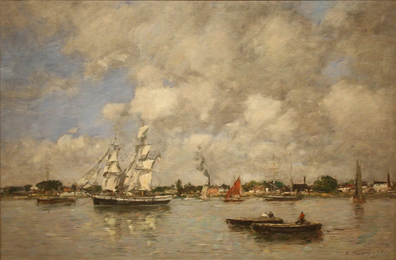 Bordeaux, Barche sulla Garonna - Eugène Boudin