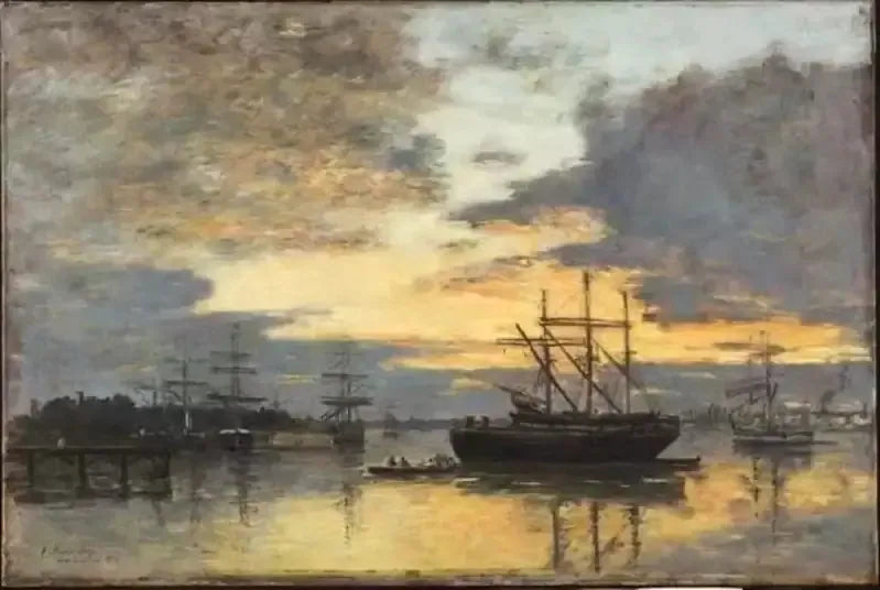 Bordeaux, nel porto - Eugène Boudin