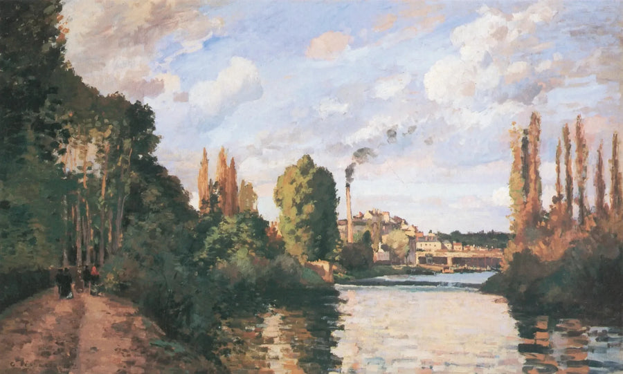 Bordo dell'acqua a Pontoise - Camille Pissarro