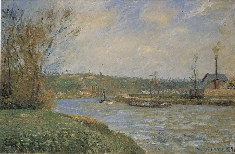 Bordo dell'Oise vicino a Pontoise - Camille Pissarro