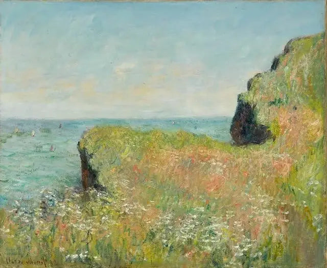 Bordi della scogliera a Pourville - Claude Monet