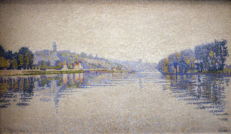 Bordo del fiume, la Senna a Herblay - Paul Signac