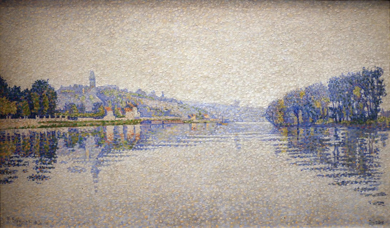 Bordo del fiume, la Senna a Herblay - Paul Signac