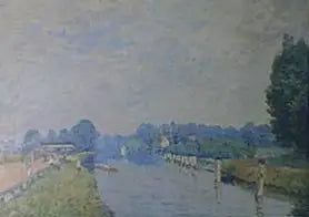 Bordo di Fiume (Il Tamigi a Hampton Court, primi giorni di ottobre) - Alfred Sisley