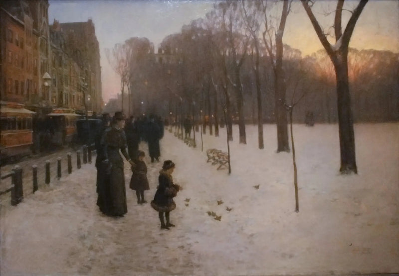 Boston Common al tramonto - Childe Hassam