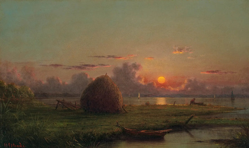 Cassetta di fieno al tramonto - Martin Johnson Heade