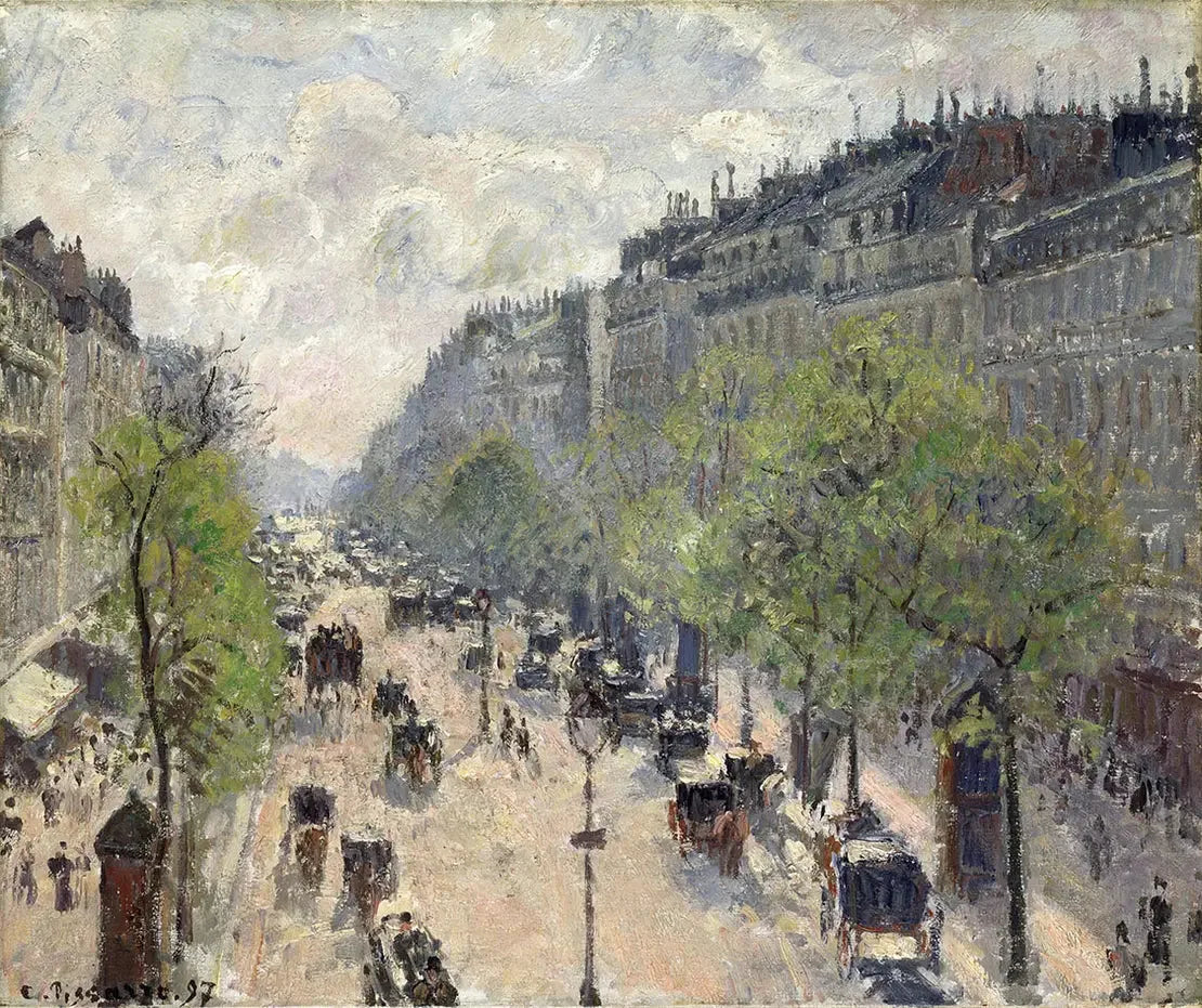 Boulevard Montmartre, Printemps - Camille Pissarro image 1 reproduction de peinture à l’huile