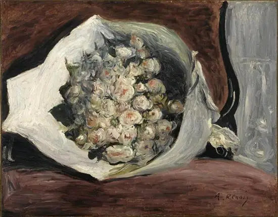 Bouquet dans une loge - Pierre-Auguste Renoir image 1 reproduction de peinture à l’huile