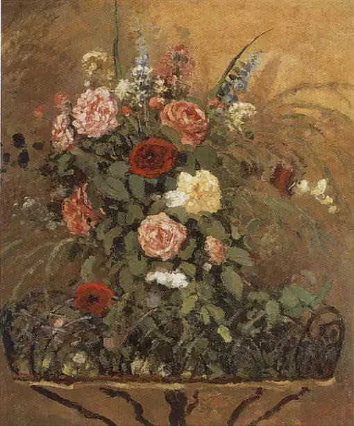 Bouquet di fiori con vaso - Camille Pissarro