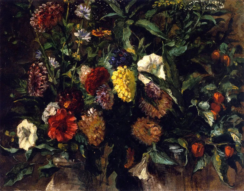 Bouquet di fiori in un vaso - Eugène Delacroix