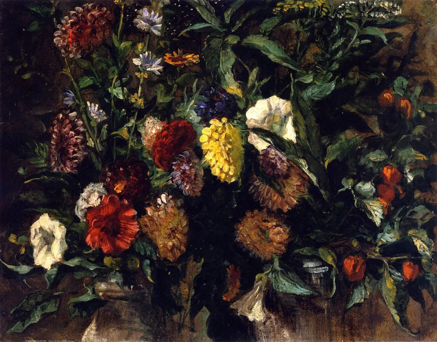Bouquet di fiori in un vaso - Eugène Delacroix