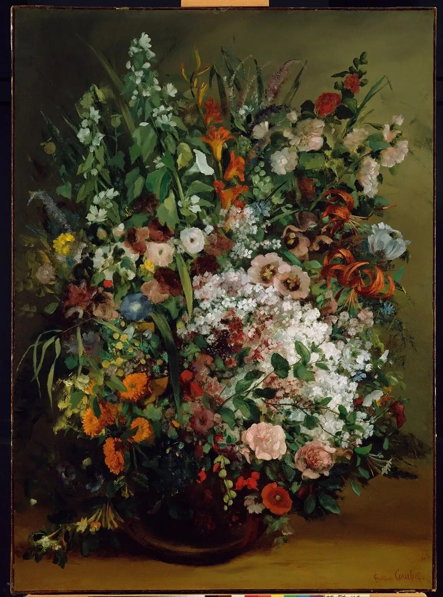 Bouquet di fiori in un vaso - Gustave Courbet