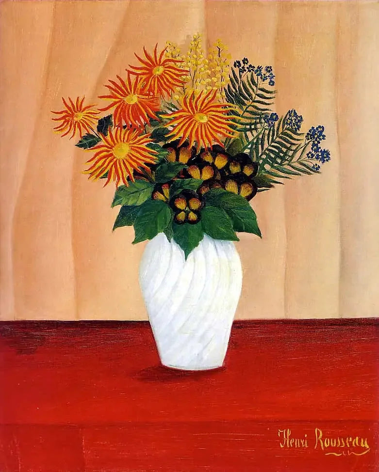 Bouquet de fleurs - Henri Rousseau image 1 copie de tableau peinte à la main