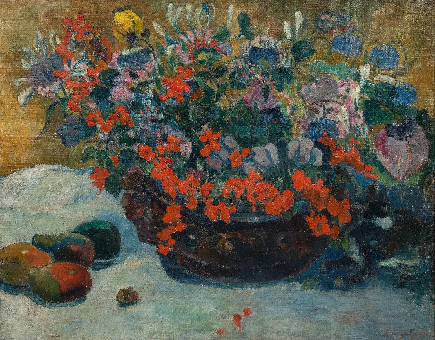 Reproduction du tableau « Bouquet de fleurs - Paul Gauguin » par Alpha Reproduction en peinture à l’huile