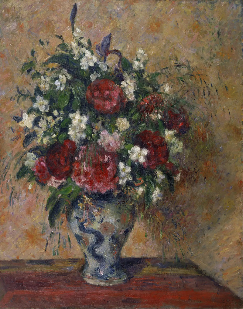 Bouquet di fiori: peonie e syringa - Camille Pissarro