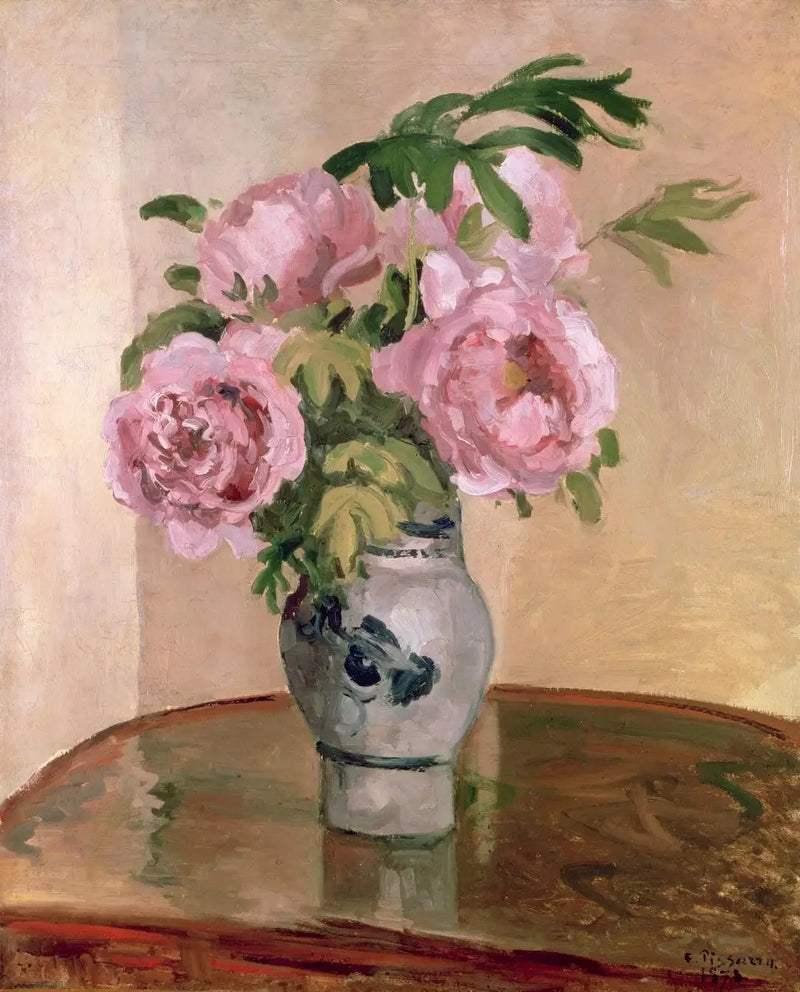 Bouquet di peonie rosa - Camille Pissarro