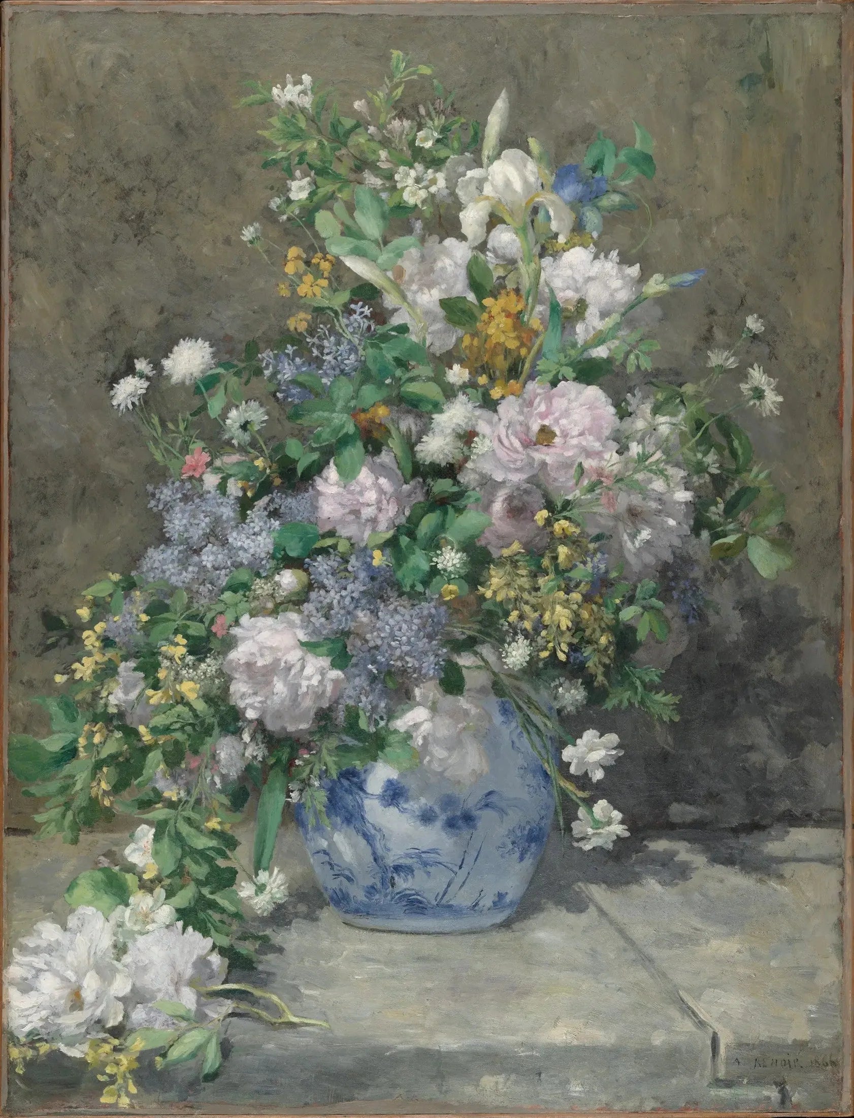 Bouquet de printemps - Pierre-Auguste Renoir image 1 reproduction d’œuvre d’art à l’huile