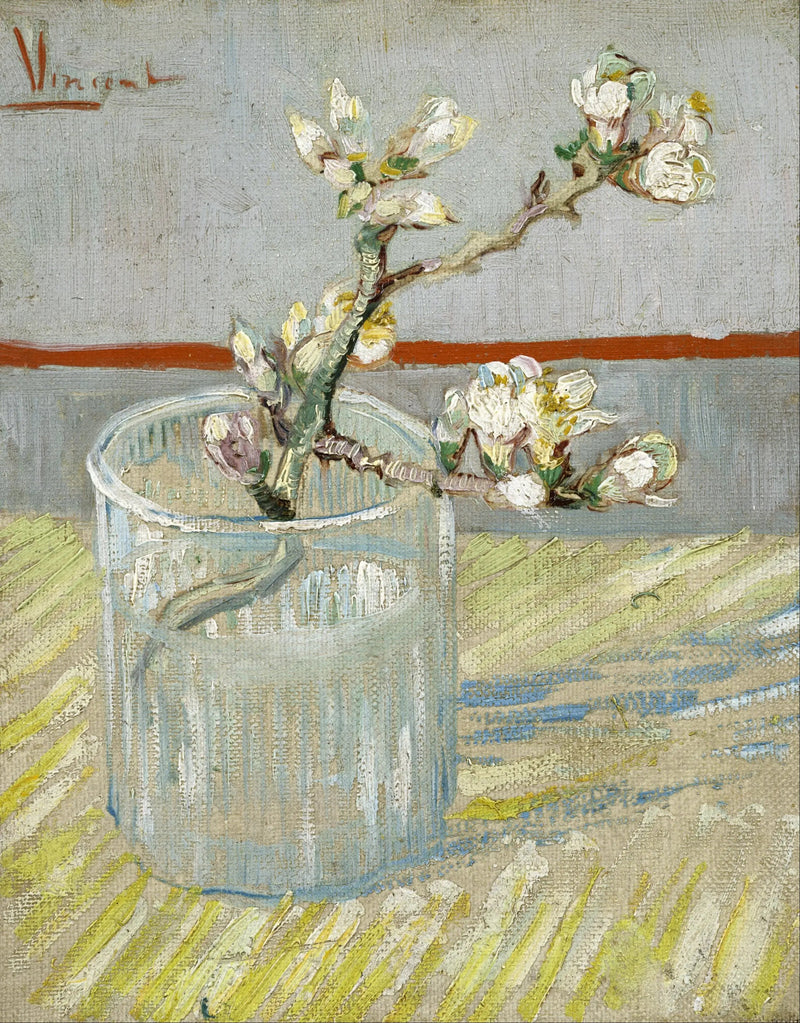 Ramo di mandorlo in fiore in un bicchiere - Vincent van Gogh