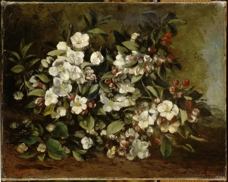 Ramo di melo in fiore - Gustave Courbet