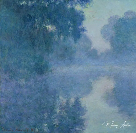 Bras de Seine, près de Giverny, soleil levant - Claude Monet - Reproductions de tableaux et peintures haut de gamme