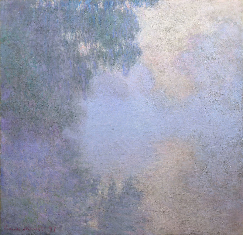 Bras de Seine vicino a Giverny, nebbia, Chicago W1475 - Claude Monet