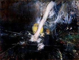 Bras che tiene un vaso di fiori - Giovanni Boldini